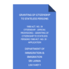 Granting of Citizenship to stateless persons  LKA144011