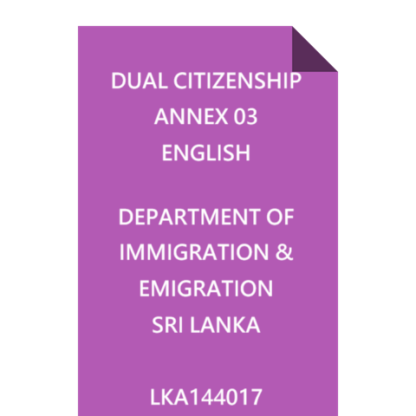 Dual Citizenship - Annex 03 LKA144017
