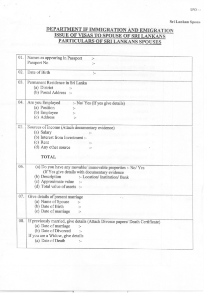 Spouse visa 1st Issuance LKA144028 - Image 2